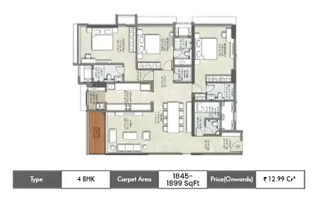 4 BHK-1899-1845 SqFt